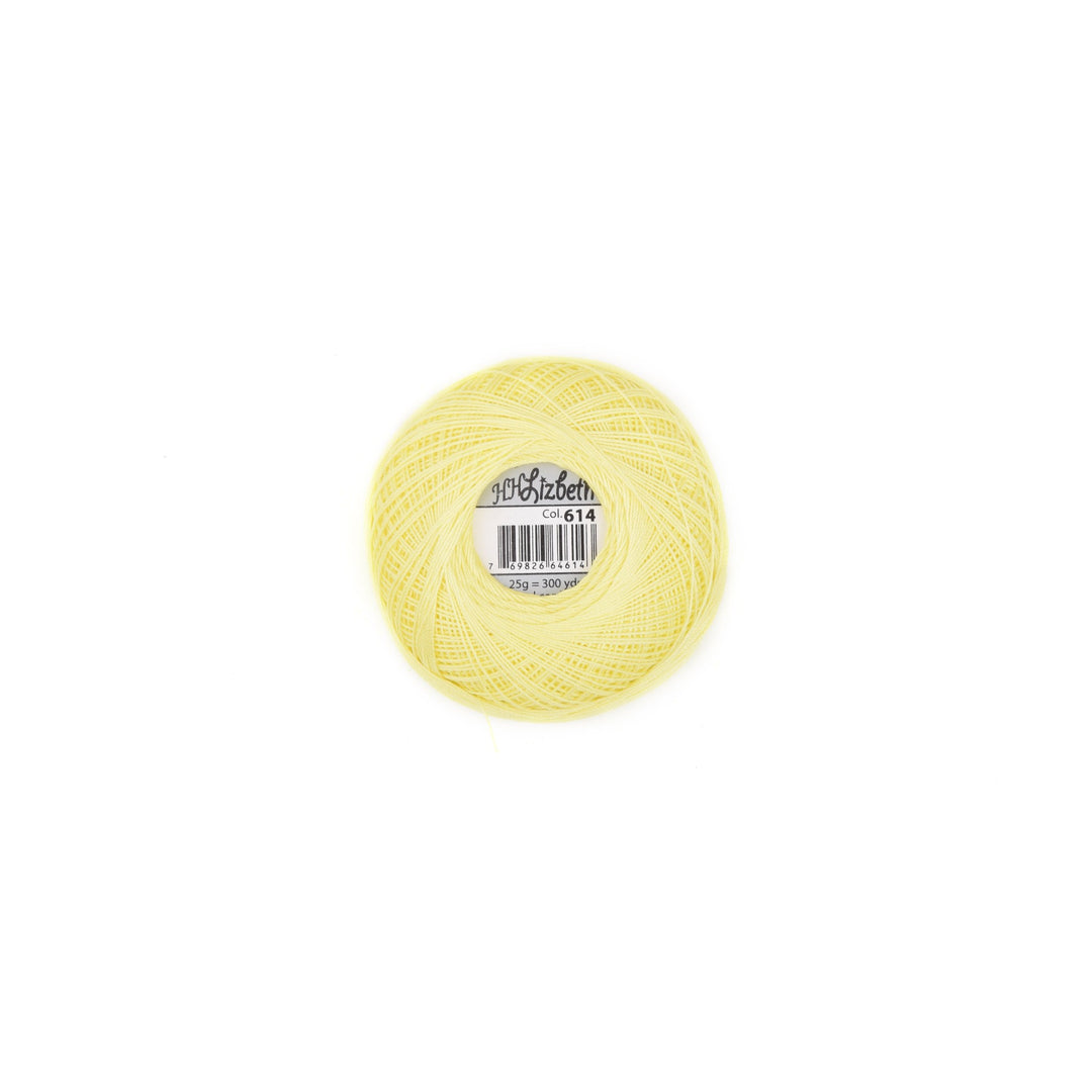 Lizbeth 100% Egyptian Cotton cordonnet thread Lemon Light (665641320493)