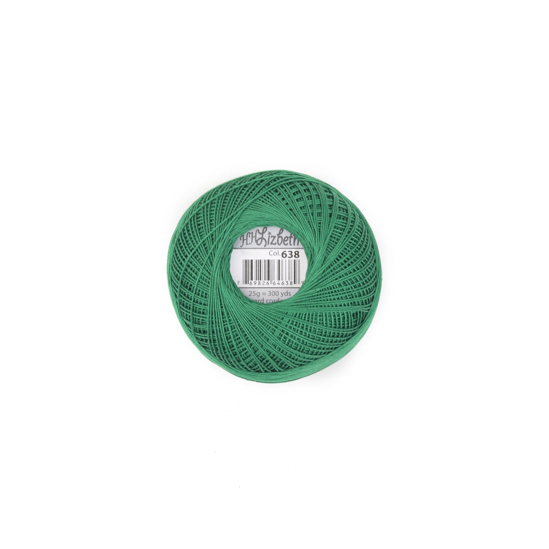 Lizbeth Cordonnet Cotton Thread Christmas Green 638 (4676102422573)