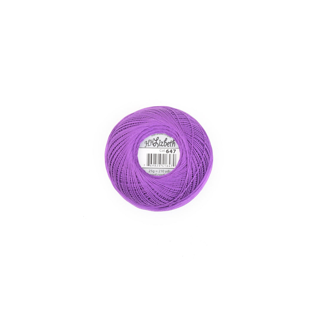 Lizbeth 100% Egyptian Cotton cordonnet thread Purple Iris Dark (4681544564781)