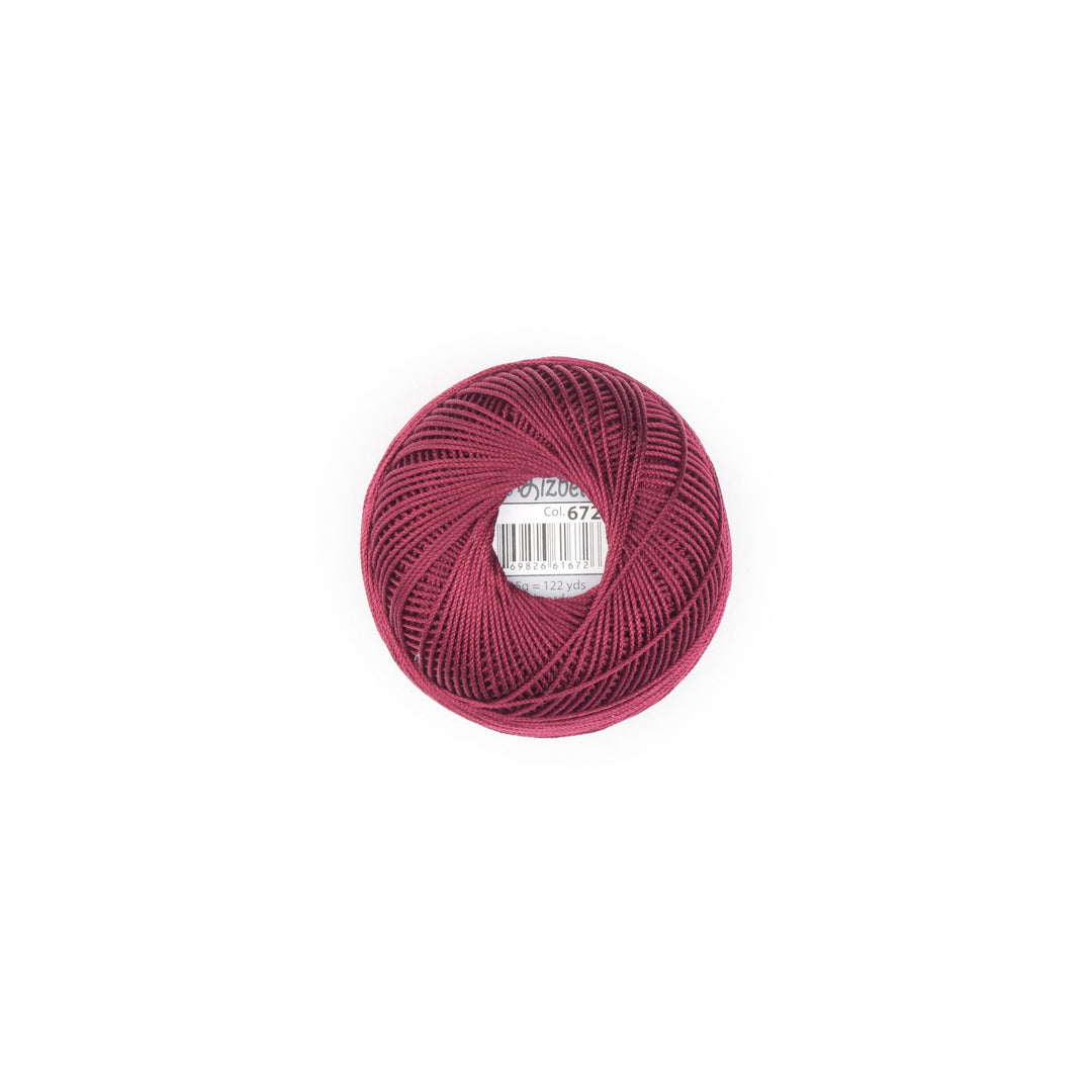 Lizbeth Cordonnet Cotton Thread Burgundy 672 (4680587051053)