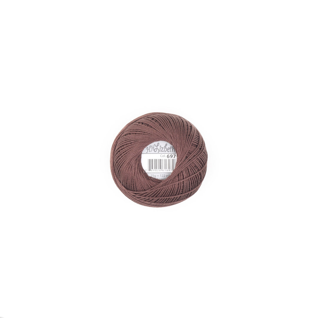 Lizbeth Mercerized Cotton Thread Size 10 Fudge Dark (406591471656)