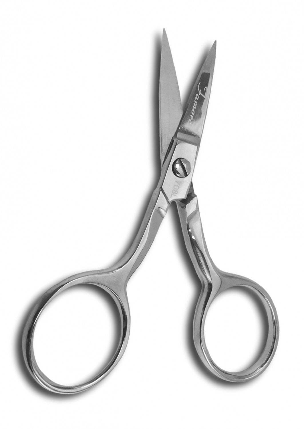 4in. Left-Hand Large Ring Fine Point Curved Embroidery Scissors (4709329272877)