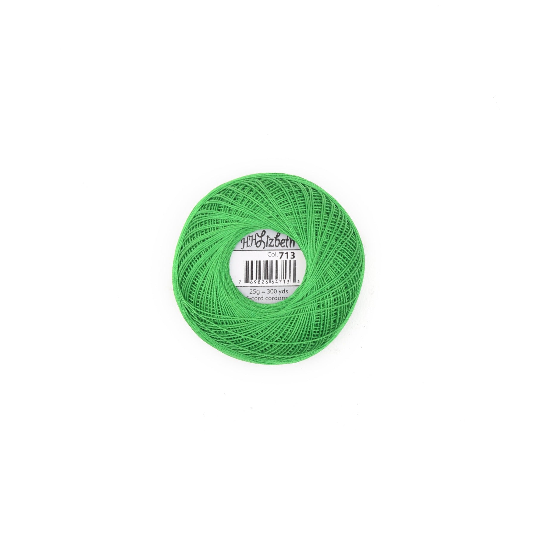 Lizbeth 100% Egyptian Cotton cordonnet thread Kelly Green (4676299030573)