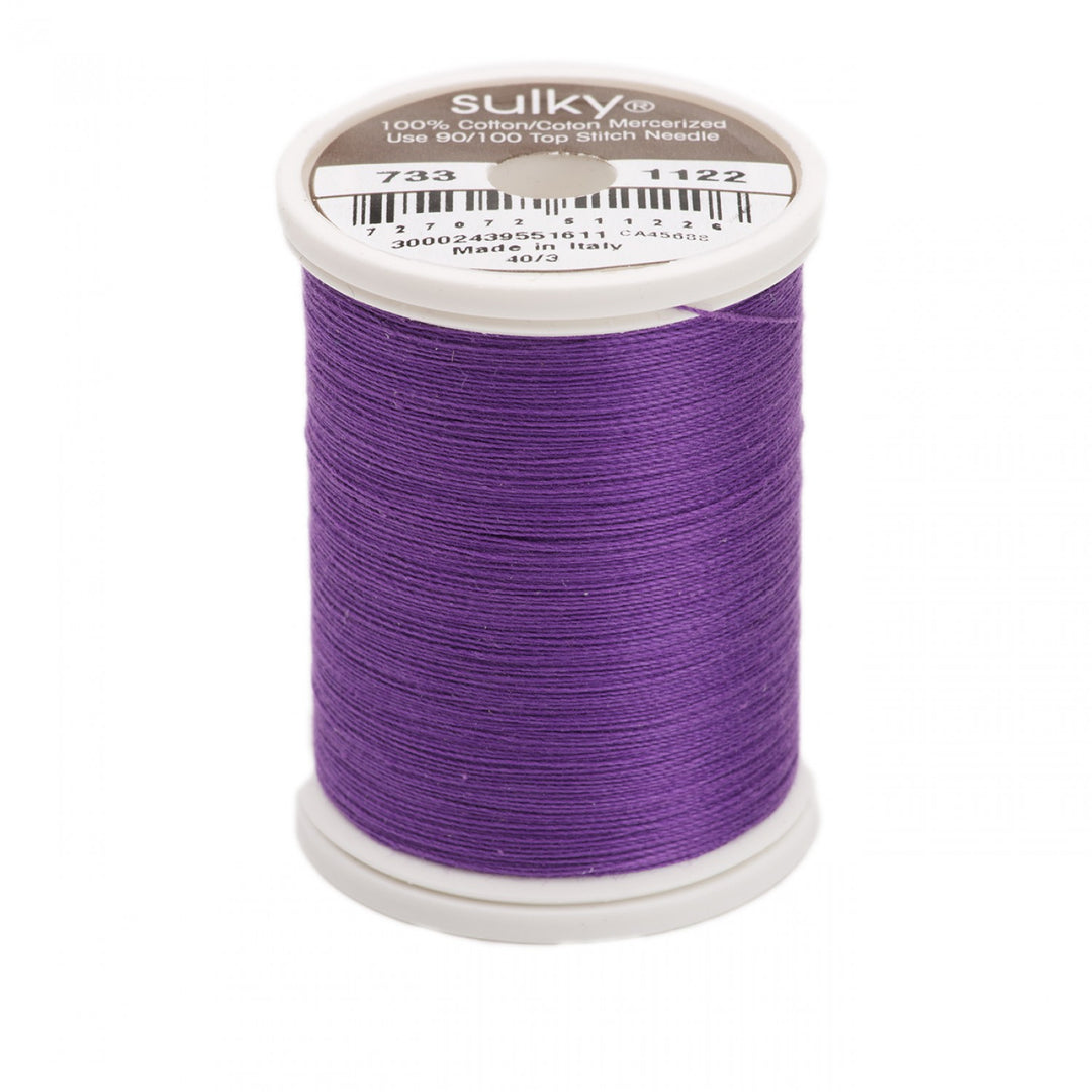 SULKY 30wt Cotton Embroidery Thread 1122 Purple (5245789569189)