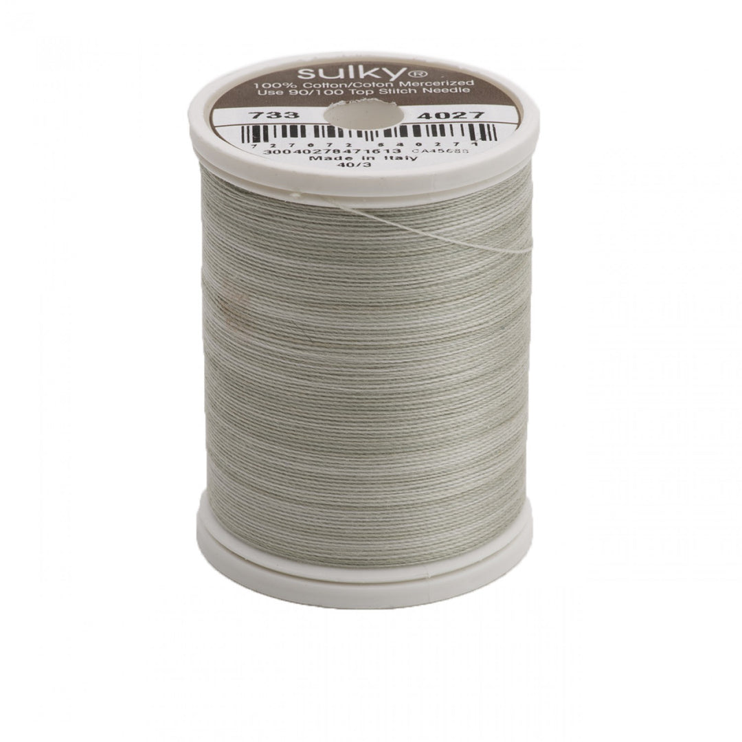 SULKY 30wt Cotton Embroidery Thread 4027 Silver Slate (5245792452773)