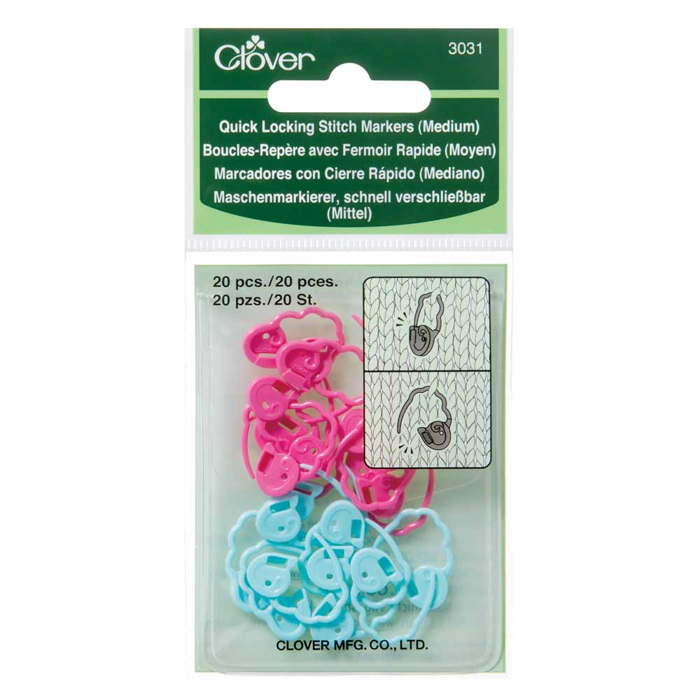 Quick Locking Stitch Markers 20pc Med (423254392872)