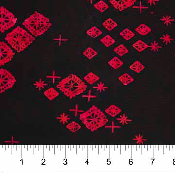 Banyan Batiks Blue Nickel Studio Scott Hansen Tie One On Quilting Fabric Material Cotton Quilting Red Black Diamonds (1836557697069)