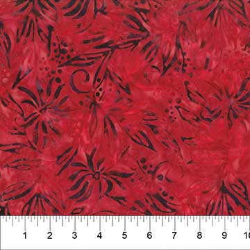 Birds of Paradise Floral Dk Red