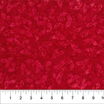 Birds of Paradise Leaf Toss Dk Red