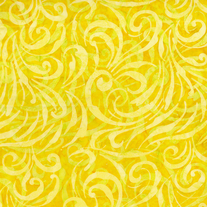 Birds of Paradise Swirls Sunshine Yellow