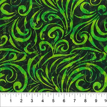 Birds of Paradise Swirls Green