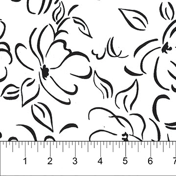 Banyan Classics Batiks Flowers Black on White (1773627670573)