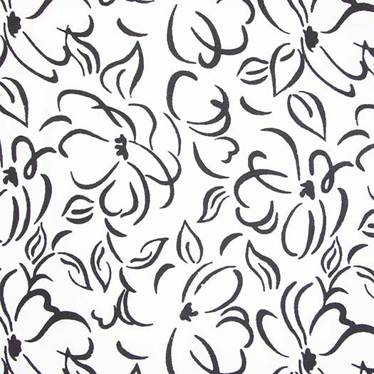 Banyan Batiks Classic White Black Quilt Sewing Fabric Floral (1773627670573)