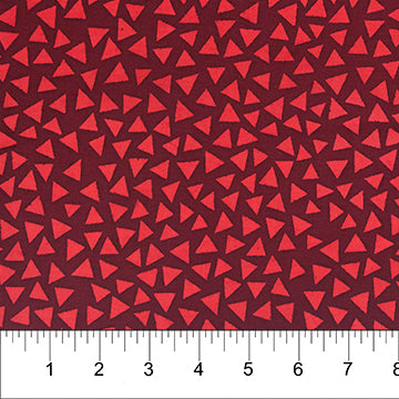 Banyan Batik Color Blocking Quilt Cotton Fabric Karen Gibbs Triangles Red (3945684664365)