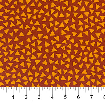 Banyan Batik Color Blocking Quilt Cotton Fabric Karen Gibbs Yellow Gold Orange Brown Triangles (3945770713133)