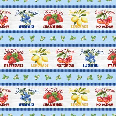 The Berry Best Repeating Stripe Multi quilt fabric by Jennifer Pugh for Wilmington Prints (4988390899757)