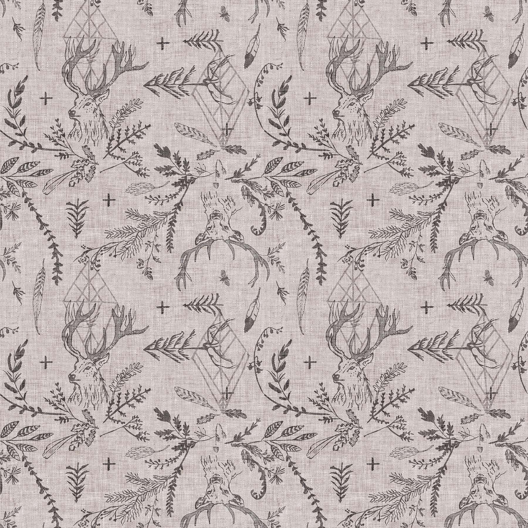 Forest Fable Stags Taupe