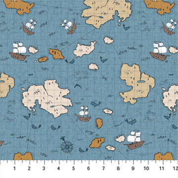 Calm Waters Map Blue