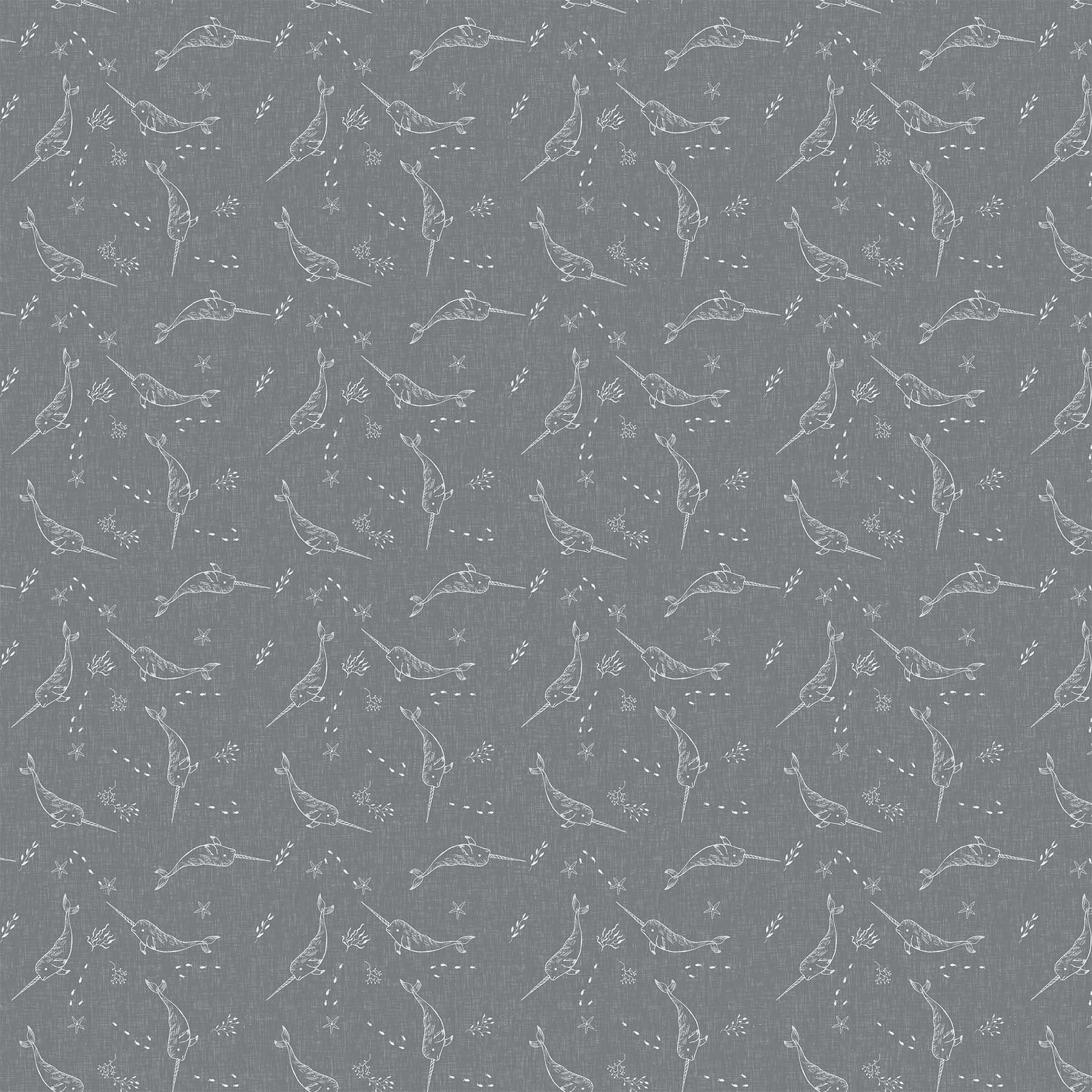 Calm Waters Narwhals Grey