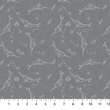Calm Waters Narwhals Grey