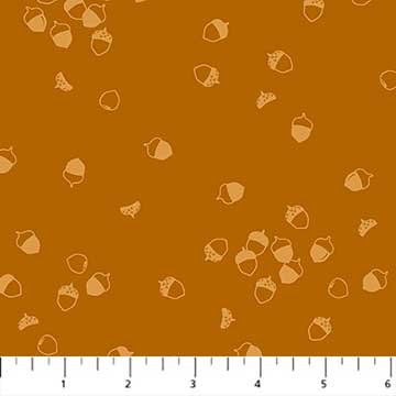FIGO Fabrics Lucky Charms Quilt Fabric Acorns 55 Retro Gold