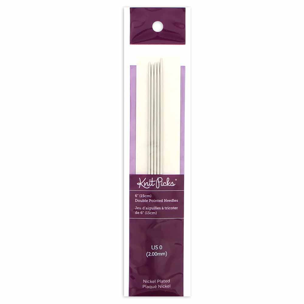 6in Nickel-Plated Double Point Knitting Needles 5ct (4174667350061)