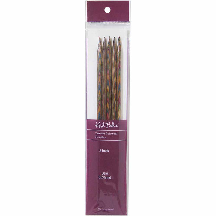 8in. Rainbow Wood Double-Point Knitting Needles 5.50mm