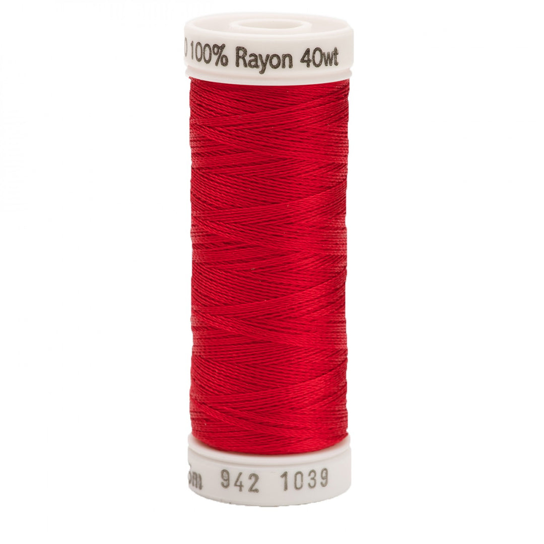 225m 40wt Rayon Embroidery Thread 1039 True Red (3829392637997)