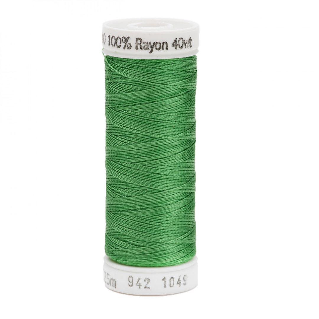 225m 40wt Rayon Embroidery Thread 1049 Grass Green (4202144235565)