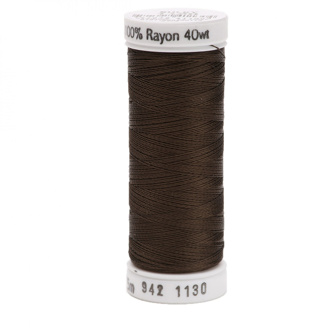 225m 40wt Rayon Embroidery Thread 1130 Dk Brown (4497796071469)