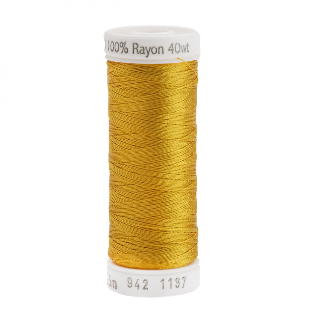 225m 40wt Rayon Embroidery Thread 1137 Yellow-Orange (4490790731821)
