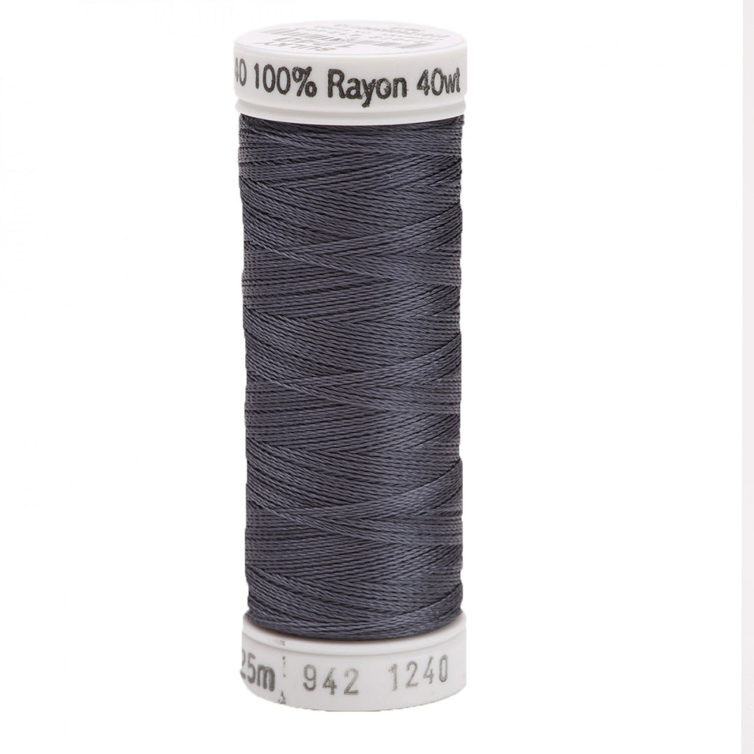 225m 40wt Rayon Embroidery Thread 1240 Smokey Grey (4202150264877)