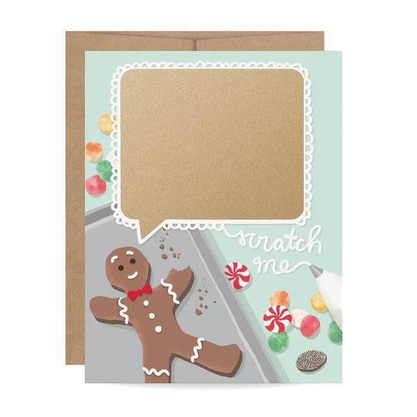 Gingerbread Scratch-off Holiday Card