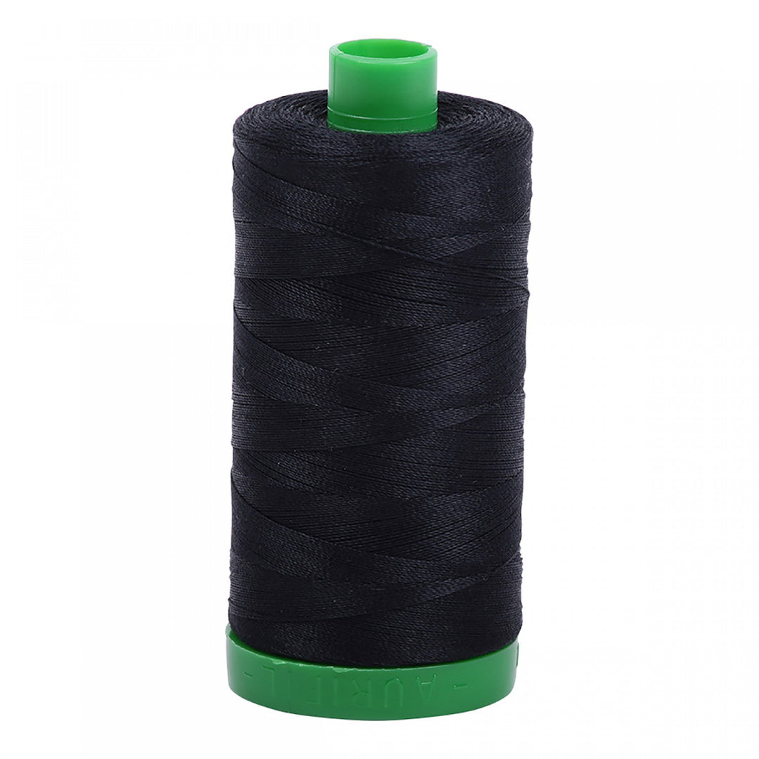 Aurifil 40wt Mako Cotton Embroidery Thread Black (4100826234925)