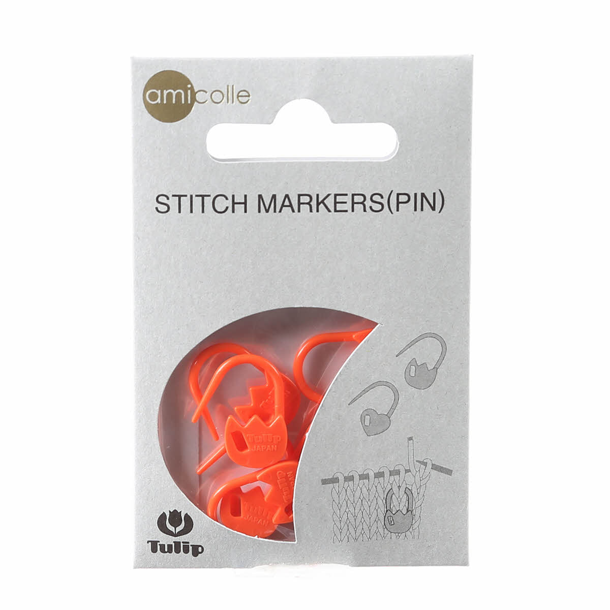 Stitch Markers Orange Tulips 7pc (4027736358957)
