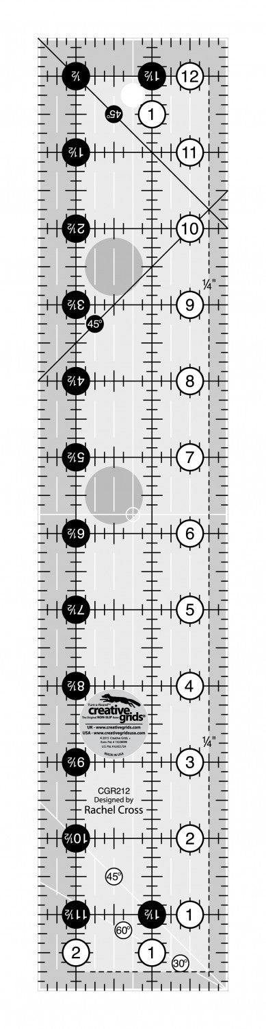 2½in. x 12½in. Non-slip Rectangle Ruler (5007686238253)