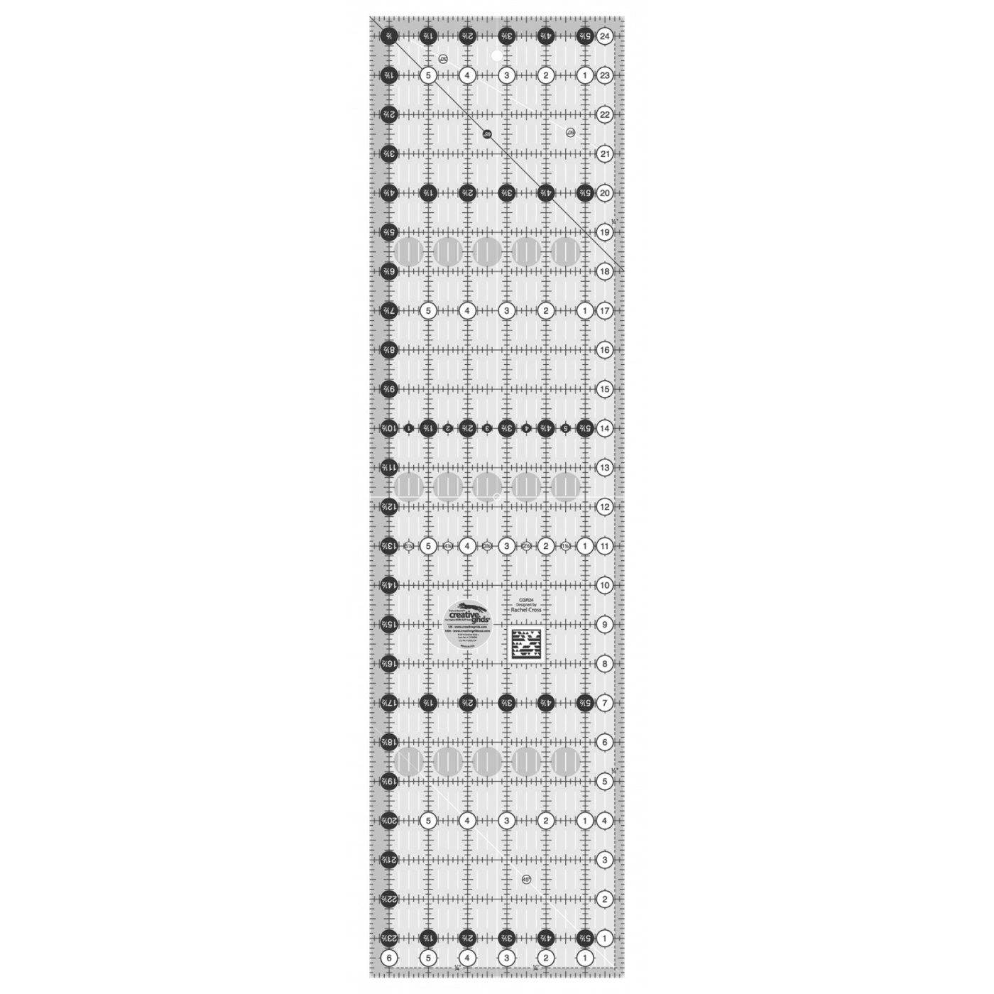 Creative Grids 6½in. x 24½in. Non-Slip Rectangle Quilting Ruler (410942734376)