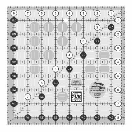 8½in. Square Non-Slip Ruler (410941587496)