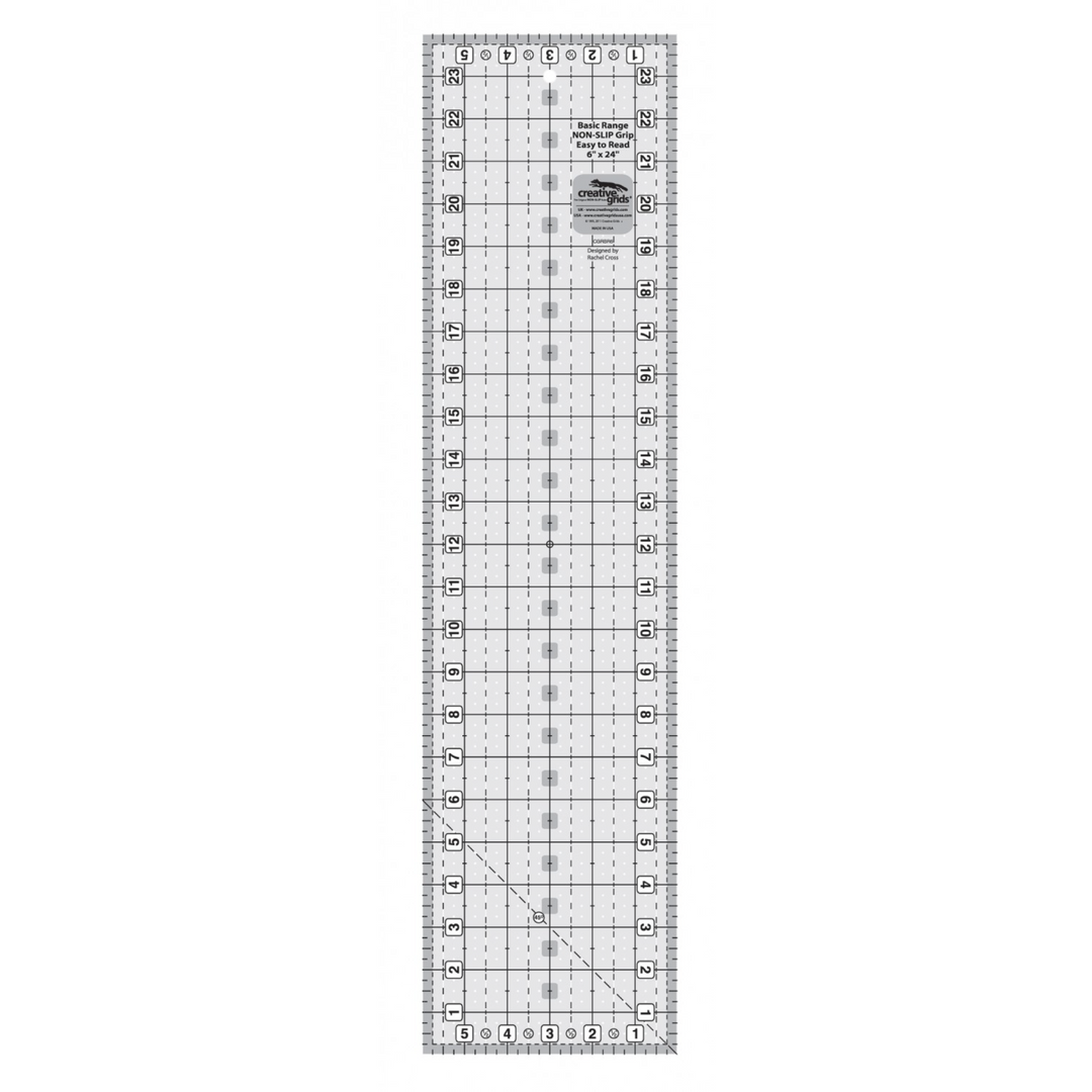 6in x 24in Non-Slip Basic Range Rectangle Ruler (1844799176749)