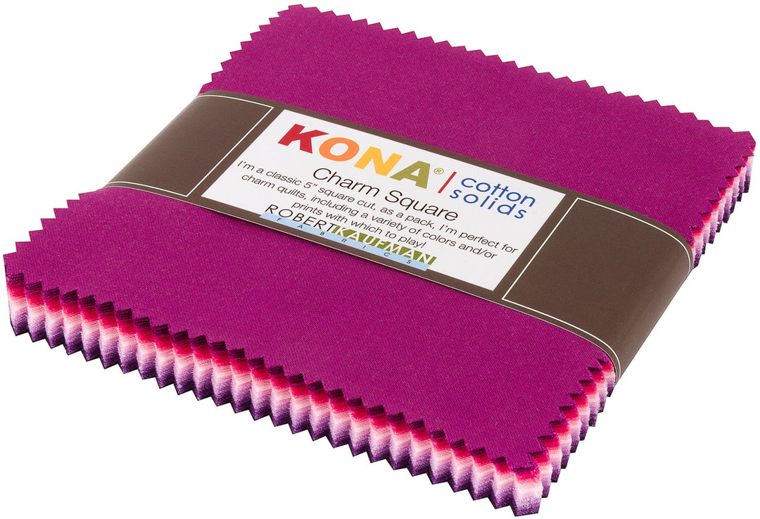 5in. Squares KONA Solids Wildberry Palette 42pc (4981079769133)