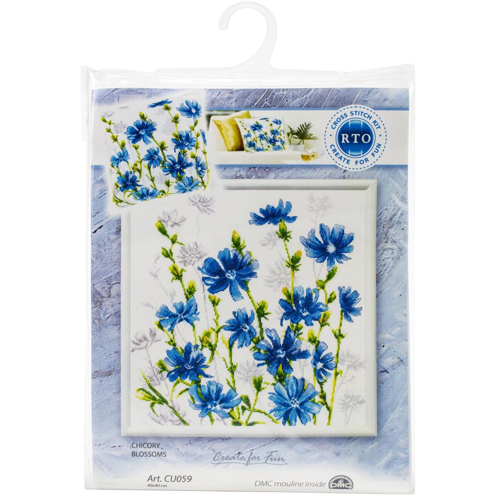 Chicory Blossoms Counted Cross Stitch Kit 15¾in. x 15¾in. (5026037792813)