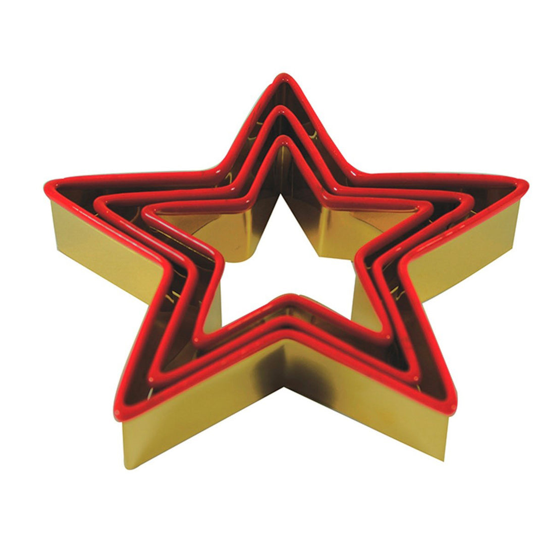 Cookie Cutter Star Antique Gold Red  (1450222911533)