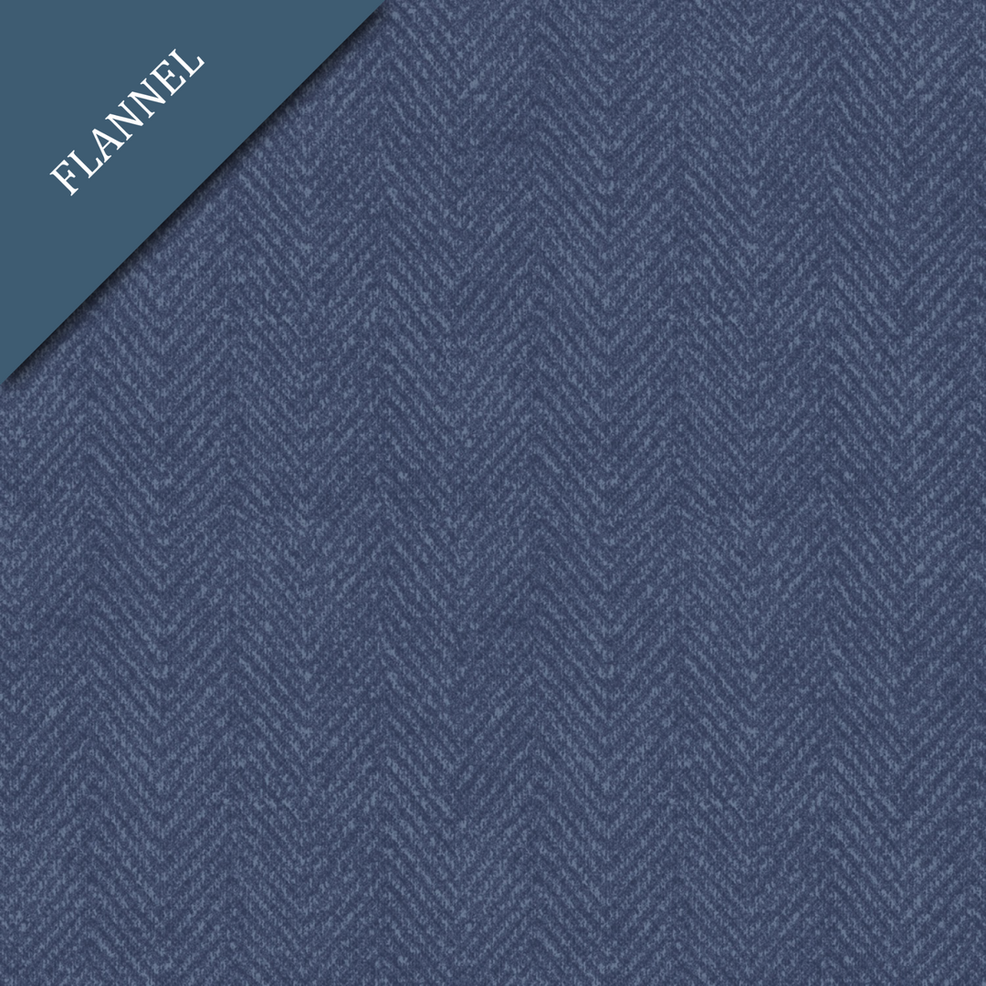 Woolies FLANNEL Herringbone Dusty Blue (1544580956205)