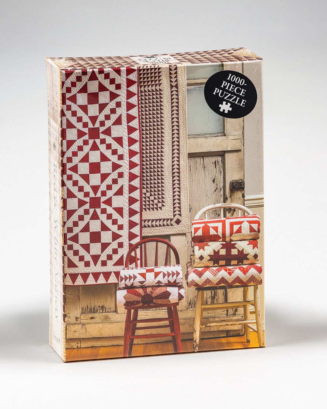 Red and White Quilts 1000pc Jigsaw Puzzle