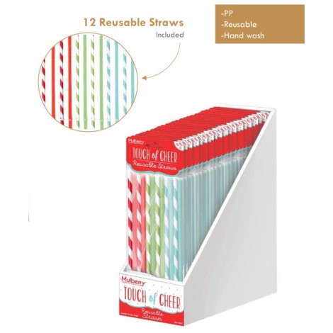 Touch of Cheer Reusable Straws Reuse Recycle (1448715452461)