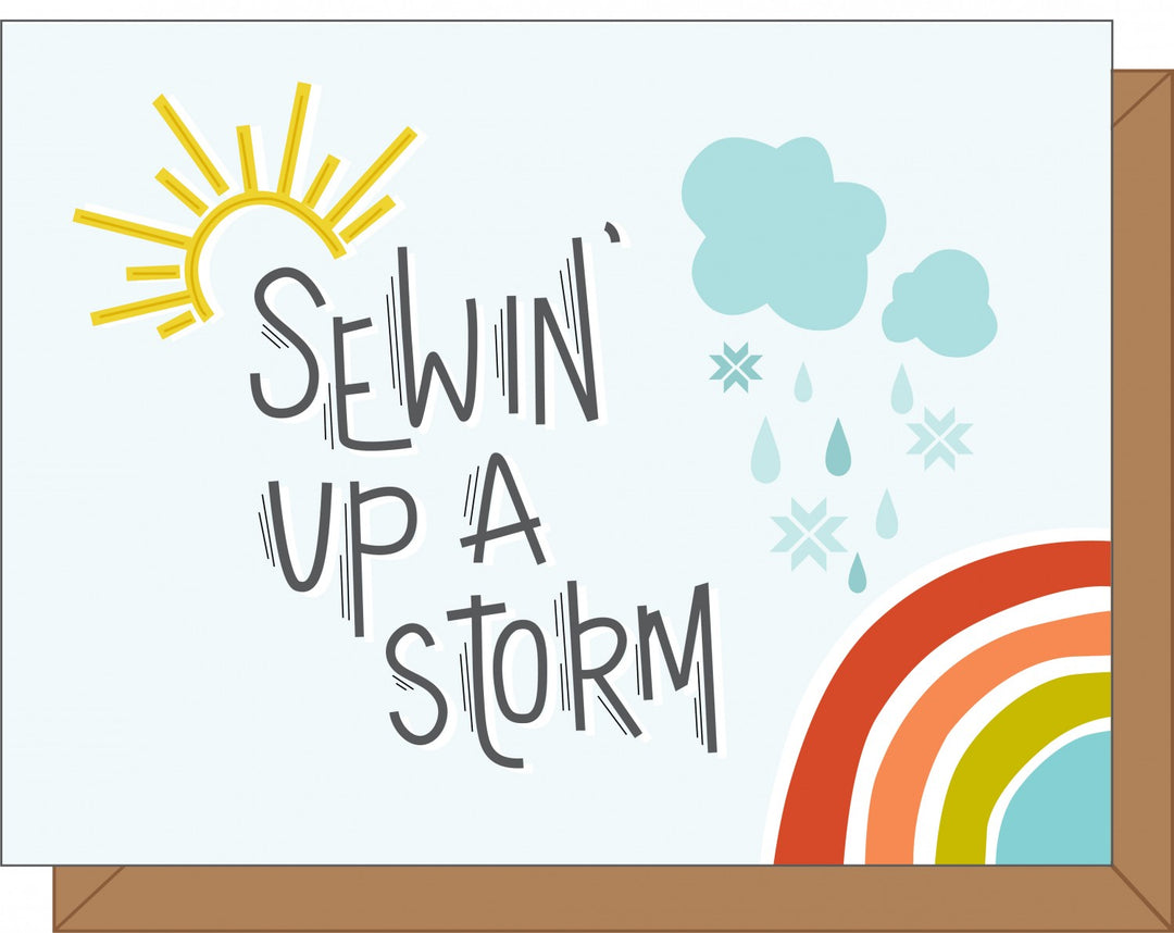 Sewin' Up A Storm Note Card