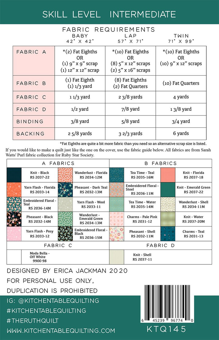 The Ruth Quilt Pattern