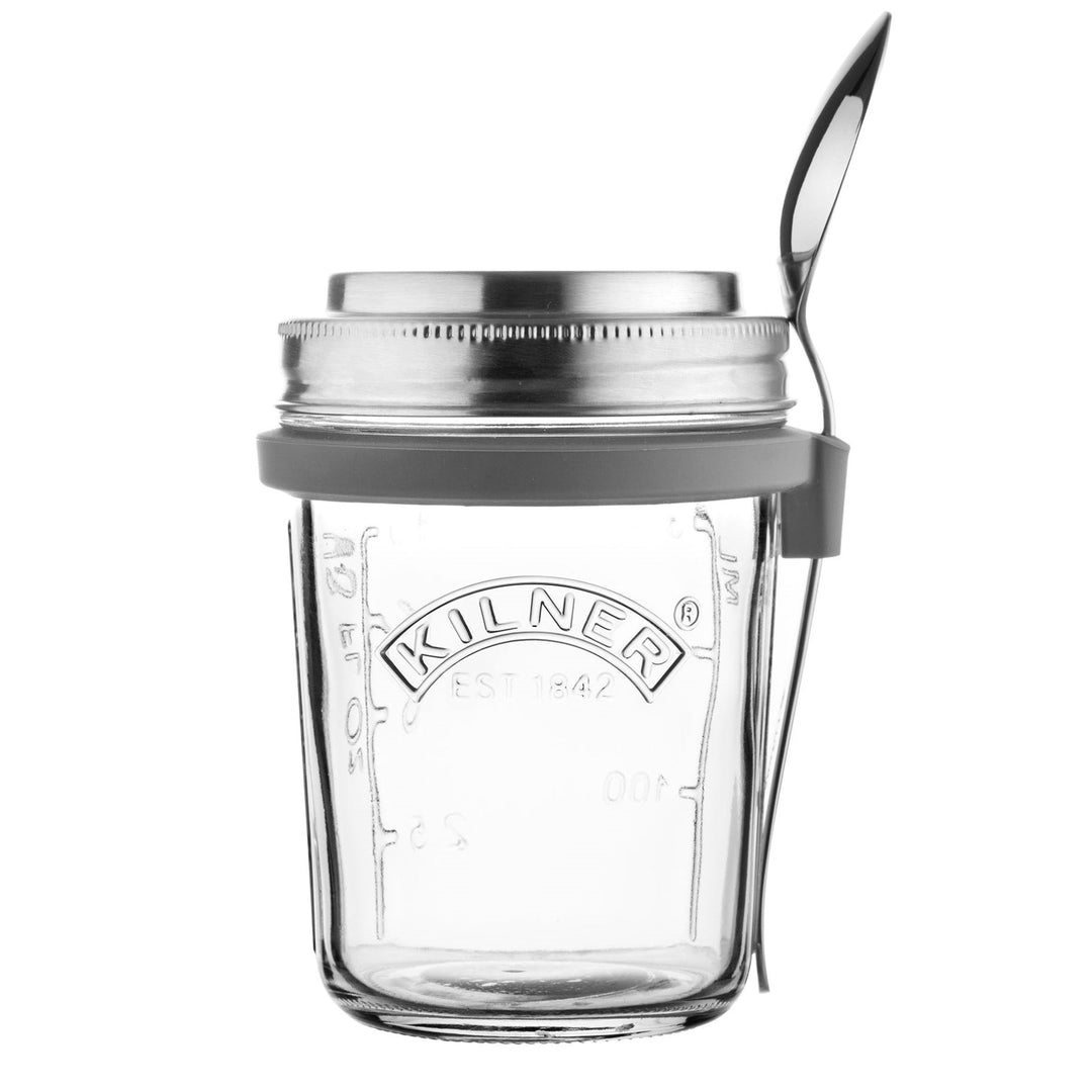 Kilner Breakfast Glass Jar Set with Spoon (1450195648557)