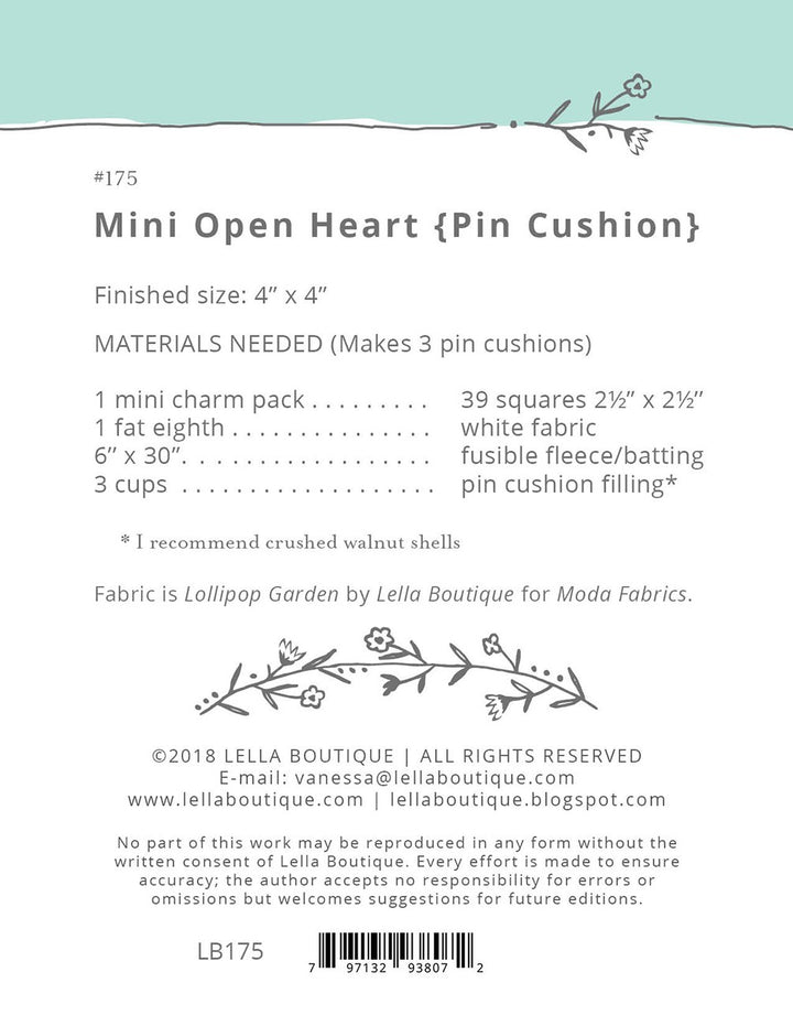 Open Heart Pincushion Pattern (4285746249773)