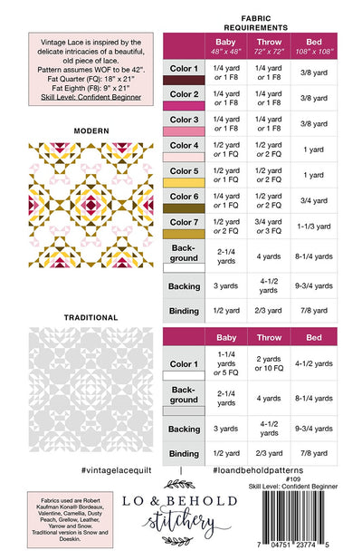 Vintage Lace Quilt Pattern (4497717100589)